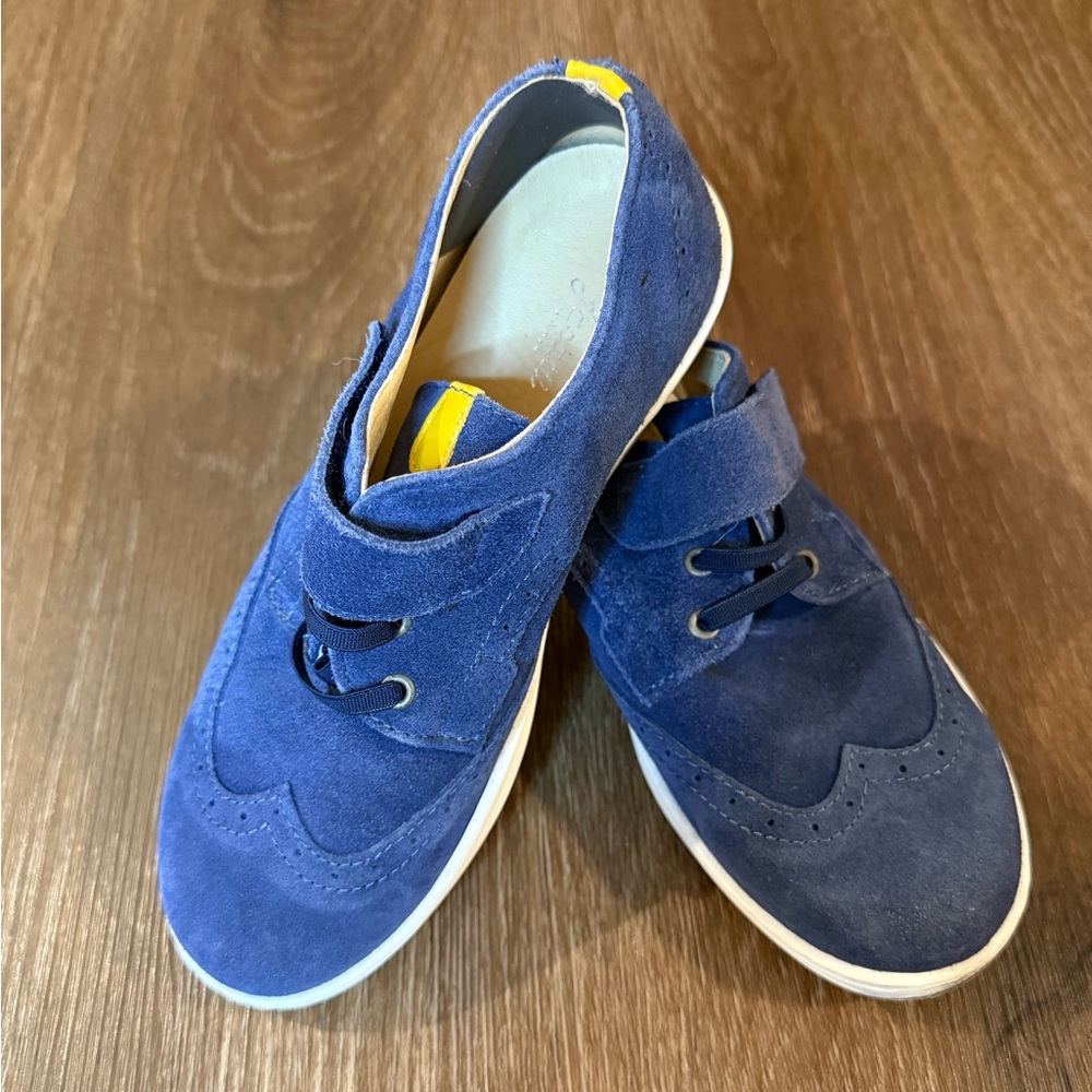 Jacadi Blue Suede Wingtip Kids Sneakers